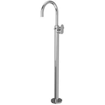 Jaquar Opal Prime Contemporary Floorstanding Bath Mixer Tap - Side Action Flat Handle