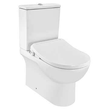 Jaquar Bidspa Closed Coupled White Rimless WC Pan with Cistern and Electronic PP Seat Cover