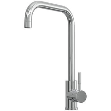 Nuie Top-Fix Vito Square Chrome Kitchen Sink Mixer Tap with U-Shaped Spout