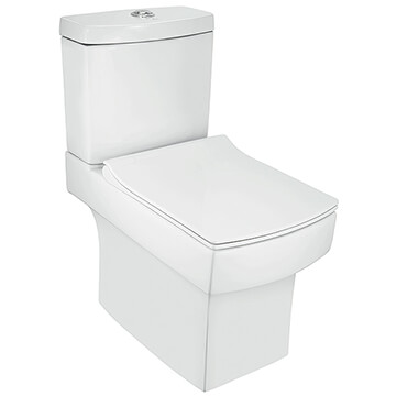 Jaquar Fonte Close Couple WC Pan with UF Soft Close Slim Seat and Cistern