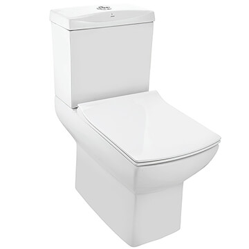 Jaquar Lyric White Close Couple WC Pan with UF Soft Close Seat and Cistern
