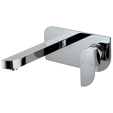 Jaquar Alive 2 Hole Basin Mixer Tap with Straight Spout - Lever Handle - Wall Mounted