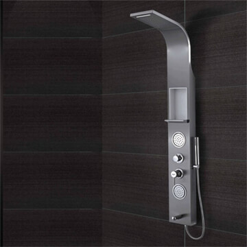 Jaquar Selfy Stainless Steel Shower Panel With Thermostat Mixer - Image