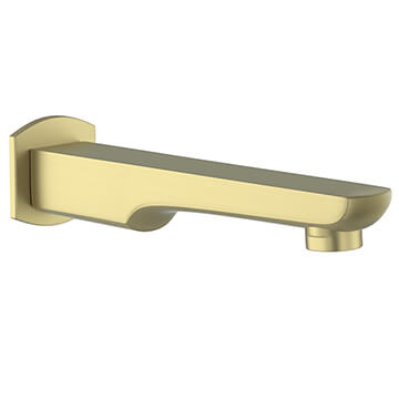 Jaquar Kubix Prime Contemporary Matt Brass Bath Spout with Wall Flange