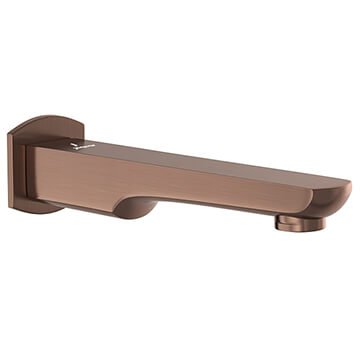 Jaquar Kubix Prime Contemporary Antique Copper Bath Spout with Wall Flange