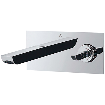 Jaguar Artize Lexa 2 Hole Basin Mixer Tap with Straight Spout - Joy-Stick Handle - Wall Mounted