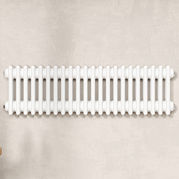 Nuie Colosseum Horizontal 3 Column Traditional White Radiator 999 x 300mm - Steel