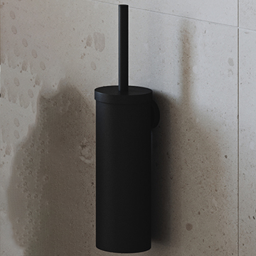 Smedbo Home Wall Mounted Black Toilet Brush and Holder