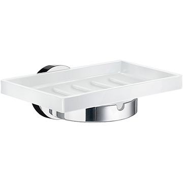 Smedbo Home Porcelain Glass Soap Dish with Holder