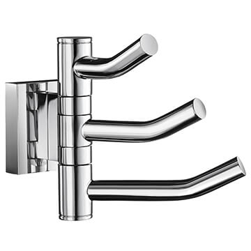Smedbo House Polished Chrome Triple Hook Swing Arm