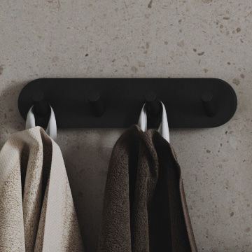 Smedbo Home Black Quadruple Hook