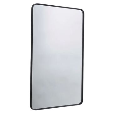 Tavistock Verge Matt Black 5mm Slim Rectangular Mirror - Aluminium Frame