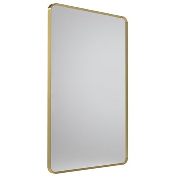 Tavistock Verge Brushed Brass 5mm Slim Rectangular Mirror - Aluminium Frame