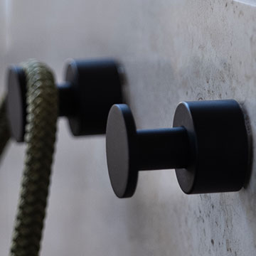 Smedbo Home Multi-Purpose Black Hook Pair