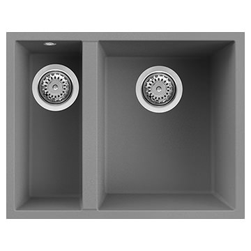 Reginox Quadra-325 Granite Titanium Undermount Kitchen Sink 560 x 440mm - 1.5 Bowl
