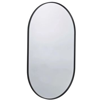 Tavistock Verge Matt Black Non-Illuminated Pill Mirror 500 x 800mm - Aluminium Frame