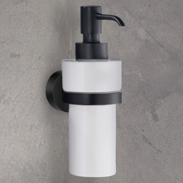 Smedbo Home Contemporary Porcelain Soap Dispenser with Holder