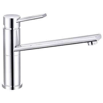 Nuie Kamir Ergonomic Mono Kitchen Sink Mixer Tap with Long Spout - Flat Handle