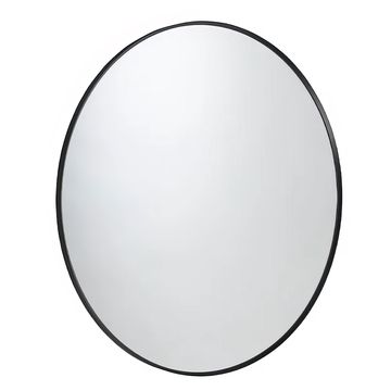 Tavistock Verge Matt Black Round Mirror - Aluminium Frame - 5mm Thick