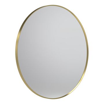 Tavistock Verge Brushed Brass Round Mirror - Aluminium Frame - 5mm Thick
