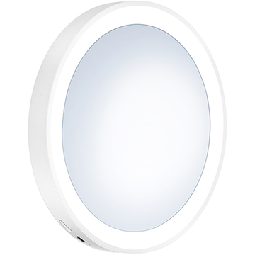 Smedbo Outline Lite LED Round Cosmetic Mirror with Suction Cups - 120 x 120mm