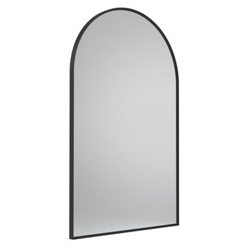 Tavistock Verge Matt Black Non-Illuminated Arc Mirror - Aluminium Frame - 500 x 800mm