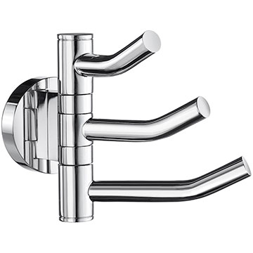 Smedbo Home Contemporary Triple Hook Swing Arm