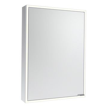 Tavistock Portrait Aluminium Illuminated Mirror Cabinet with Shaver Socket 500 x 700mm - 1 Door