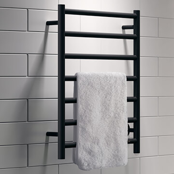 Smedbo Dry Black Electric Towel Rail - Stainless Steel - 500 x 689mm