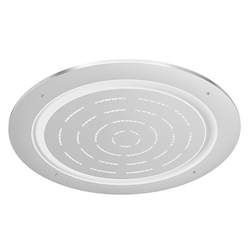 Jaquar Maze Prime Round Shower Head with RGB LED Light 450mm - Stainless Steel - Ceiling Mounted