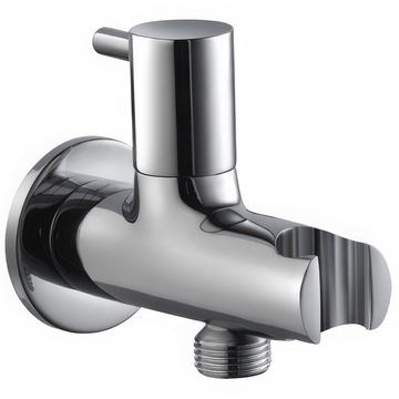 Jaquar Allied Round Wall Outlet With Shower Handset Holder And Shut Off Valve - Image