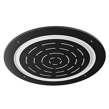 Jaquar Maze Prime Round Matt Black Shower Head with RGB LED Light - Ceiling Mounted