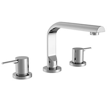 Jaquar Florentine Prime 3 Hole Contemporary Basin Mixer Tap with L-Shaped Spout - Designer Handles