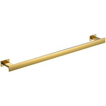 Jaguar Quadra Contemporary 600mm Wide Bright Gold Towel Rail