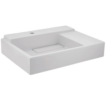 Jaquar Artize Linea Rectangular 1 Taphole White Countertop Basin