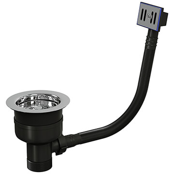 Nuie Top-Fix Round Kitchen Sink Waste with Strainer and Overflow