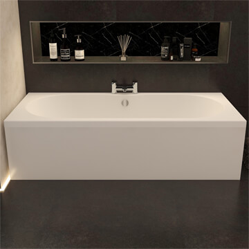 IMEX Quadro White Double Ended Bath
