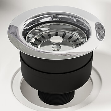 Nuie Top-Fix Round Kitchen Sink Waste with Stainless Steel Strainer