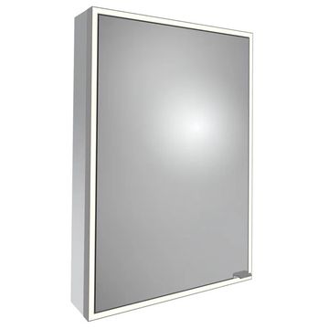 Tavistock Portrait Dark Grey Illuminated Mirror Cabinet with Socket 500 x 700mm - 1 Door