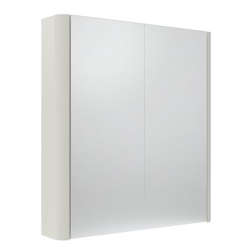 Tavistock Compass Storm Grey Wall Hung Mirror Cabinet 600 x 650mm - Two Door