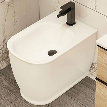IMEX Liberty Contemporary White Floorstanding Bidet - 540mm Projection