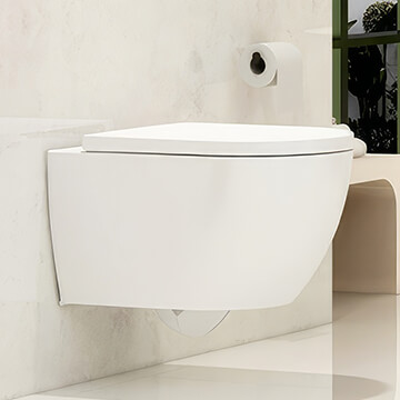 Imex Ivan Plus Compact Rimless Wall Mounted WC - Short Projection - 360 x 530mm