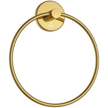 Jaguar Continental Contemporary Round Bright Gold Towel Ring