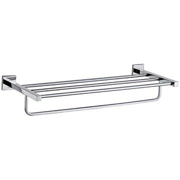 Jaguar Kubix Prime 600mm Wide Towel Shelf with Lower Hangers