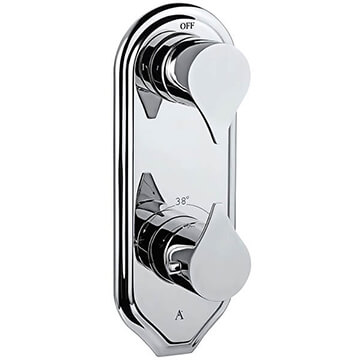 Jaquar Artize Tiaara Recessed Thermostatic Shower Valve - 2 Controls - Oval Trim - Image