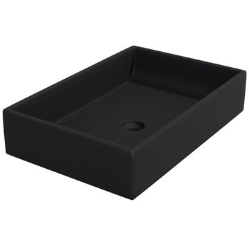 Jaquar Artize Lexa Rectangular 600mm Wide Matt Black Countertop Basin