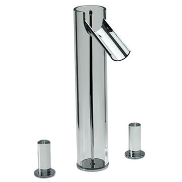 Jaquar Artize Fluer 3 Hole Tall Boy Basin Mixer Tap with Waterfall Spout - Knob Handles - Image