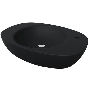 Jaquar Artize Tailwater 690mm Wide 1 Taphole Matt Black Countertop Basin