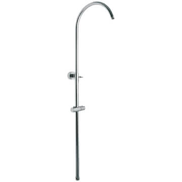 Jaquar 1400mm High Adjustable Round Exposed Shower Riser Rail - Wall Mounted