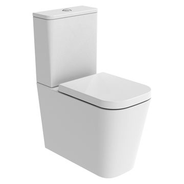 Tavistock Compass Square 620mm Fully Enclosed Closed Coupled Rimless WC Pan with Cistern
